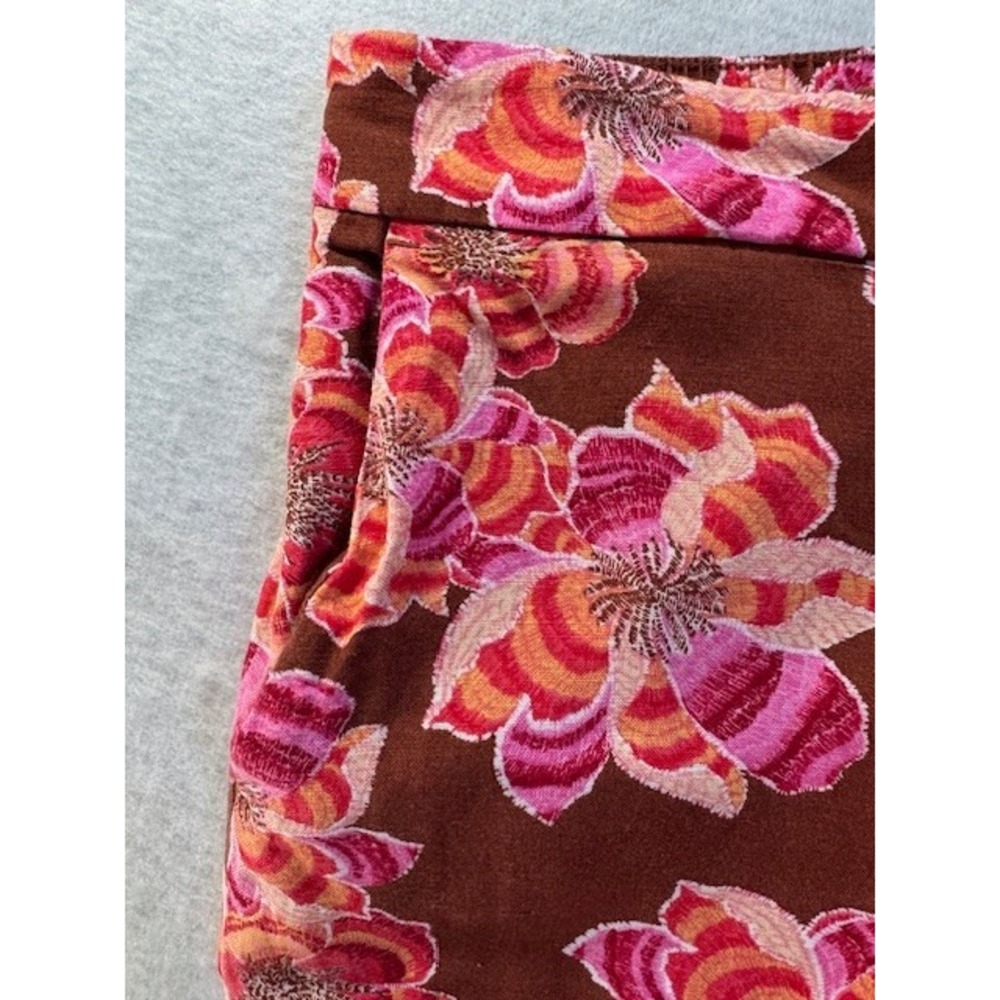 Loft Floral Linen Blend Boho Beach Tropical Palazzo‎ Wide Leg Flowy Pants SML - Picture 3 of 10